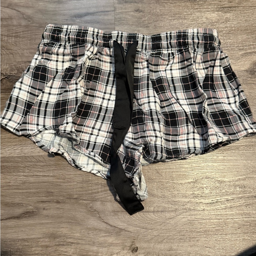 Forever 21 Plaid Shorts with Black and pink Accents